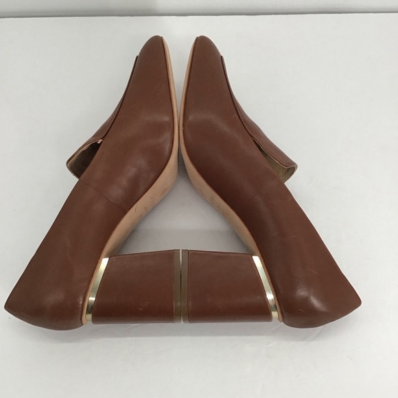 Antonio Melani Azelyn Leather Block Heel Shoe Career Bus Casual NWOT Size 9.5 - Picture 6 of 11